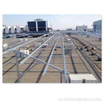 Línea de formación de rollos de soporte de soporte fotovoltaico de energía solar